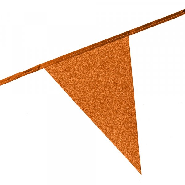 Vimplar - Orange - Glitter - 6 meter
