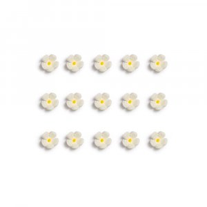 Sockerdekorationer - Små Blommor - Vita - 30 st Sockerdekorationer - Små Blommor - Vita - 30 st