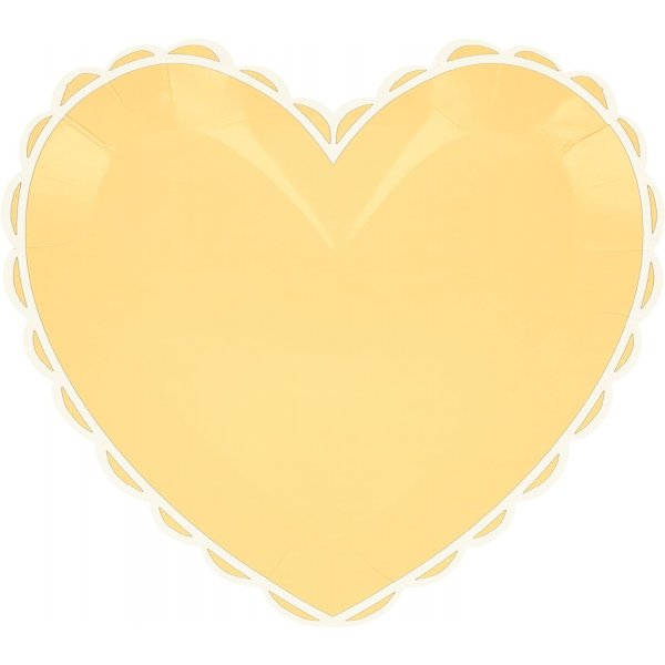 Papptallrikar - Hjärtan - Pastellfärger Papptallrikar - Hjärtan - Pastellfärger