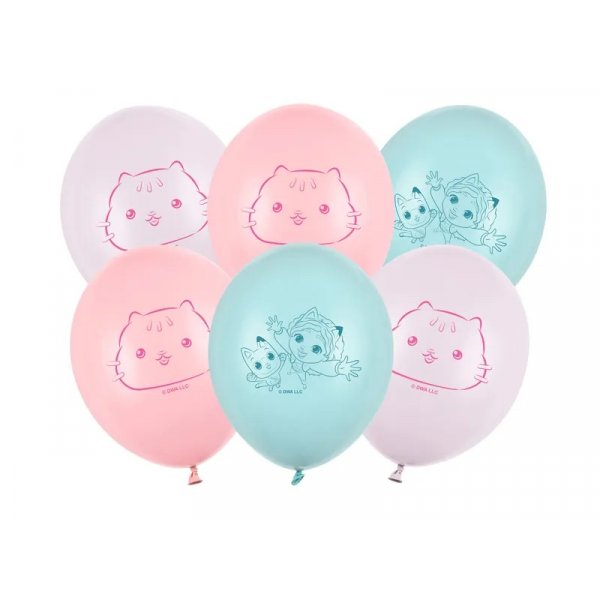 Pastellballonger - Gabby\\\'s Dollhouse - The Movie - Mix - 6-pack