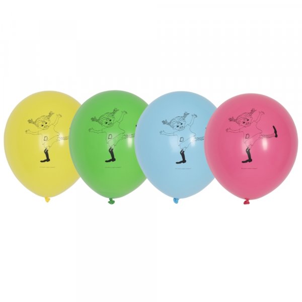 Ballonger Pippi L�ngstrump, 8-pack