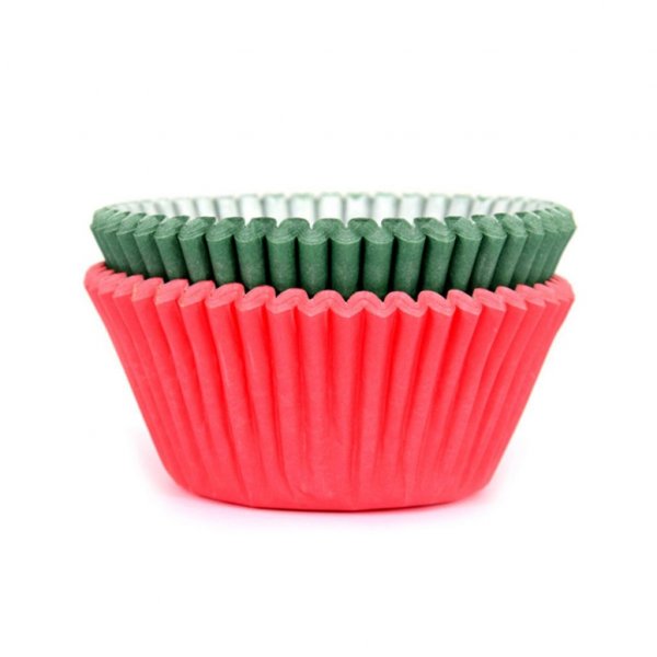 Muffinsformar - 50-pack - Röd/Grön Muffinsformar - 50-pack - Röd/Grön