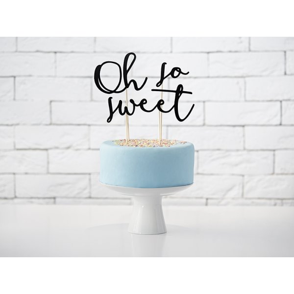 Cake Topper - Oh So Sweet - Svart