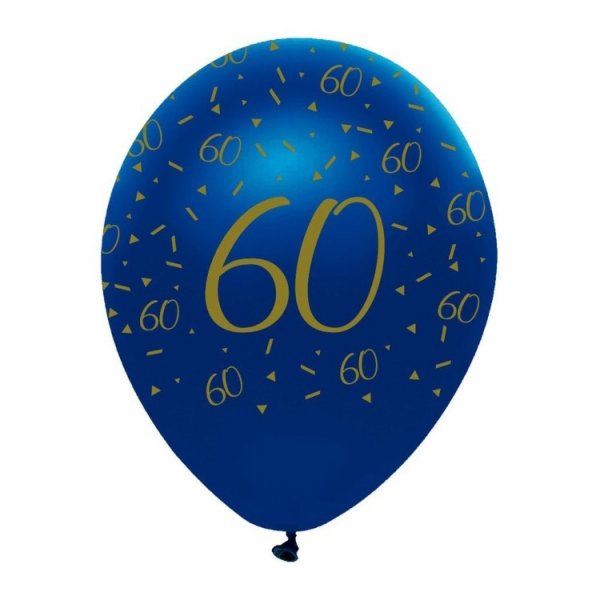 Ballonger 60 �r Marinbl� & Guld