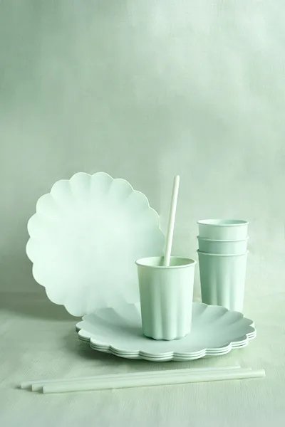 Sugr�r i plast, mint, 12st