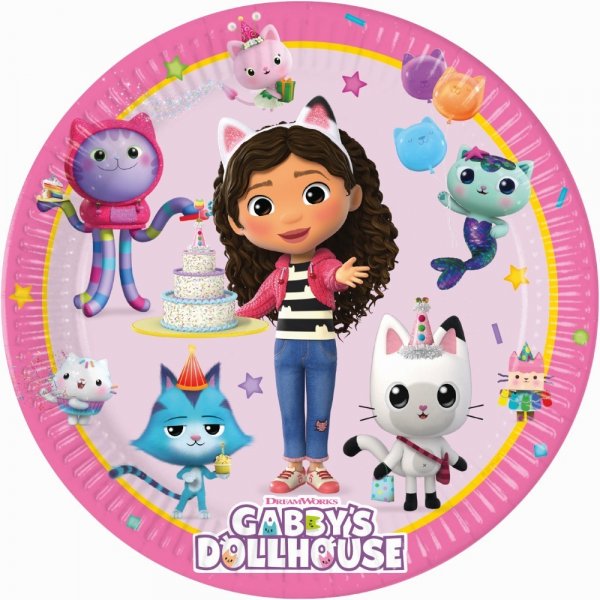 Papptallrikar - Gabby\\\'s Dollhouse - 20 cm - 8-pack