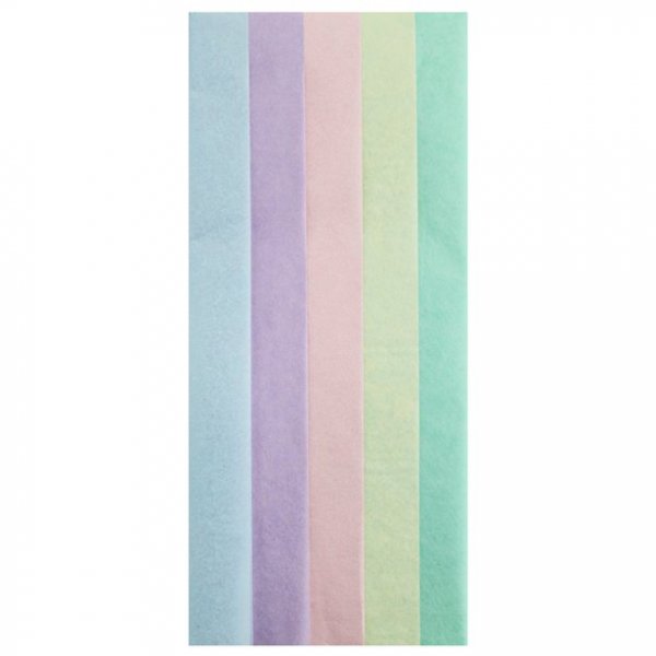 Silkespapper - Pastell - 10 st ark
