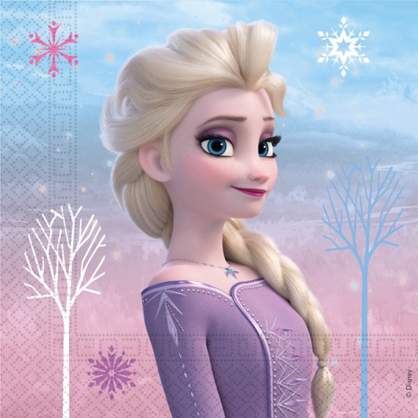 Servetter - Frozen/Frost - Elsa & Anna - 33 x 33 cm