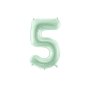 Sifferballong - Mint Pastell - 72cm - Siffra: 5