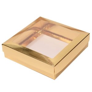 Pralinask med insats - 9 praliner - Guld - 2-pack