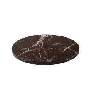 Tjock tårtbricka - Rund - Svart marmor - 1,2 cm tjock, 25 cm i diameter Tjock tårtbricka - Rund - Svart marmor - 1,2 cm tjock, 25 cm i diameter