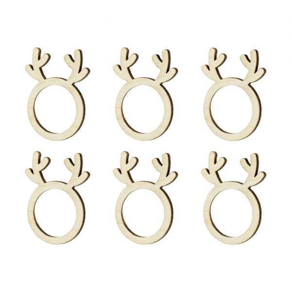 Servettringar i tr - Renar - 6-pack