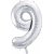 Sifferballong - Silver - 86 cm - Siffra: 9