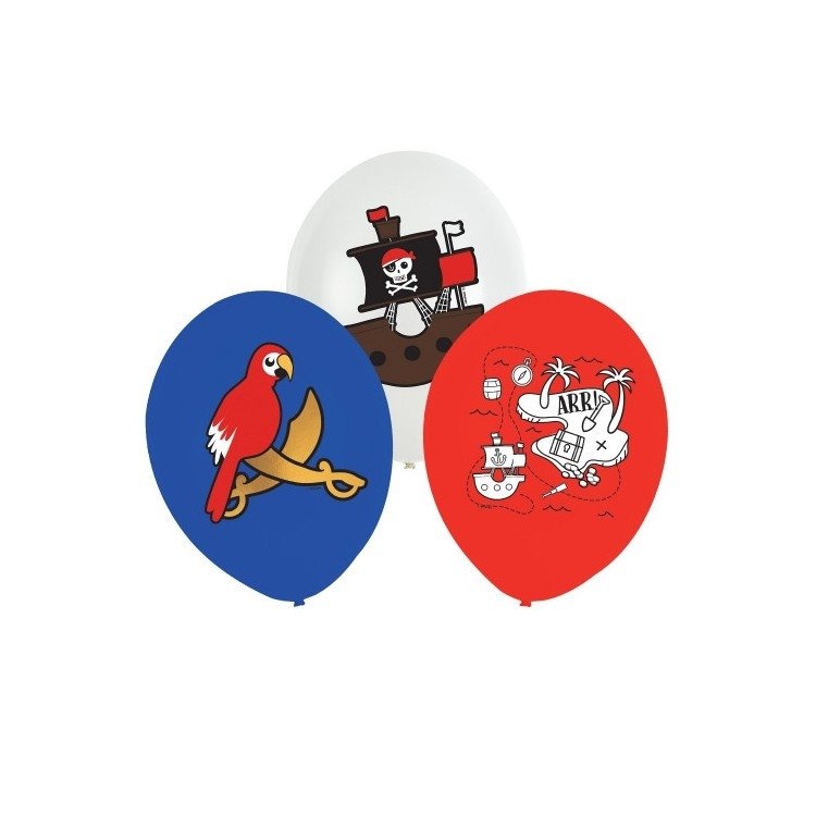Ballonger Piratkalas, färgglada - Fyndhörnan