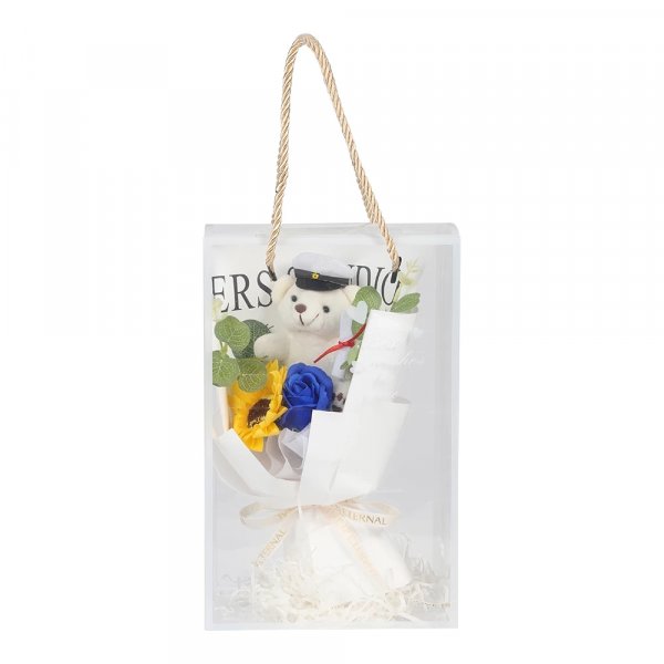Presentask - Student - Blommor och nalle