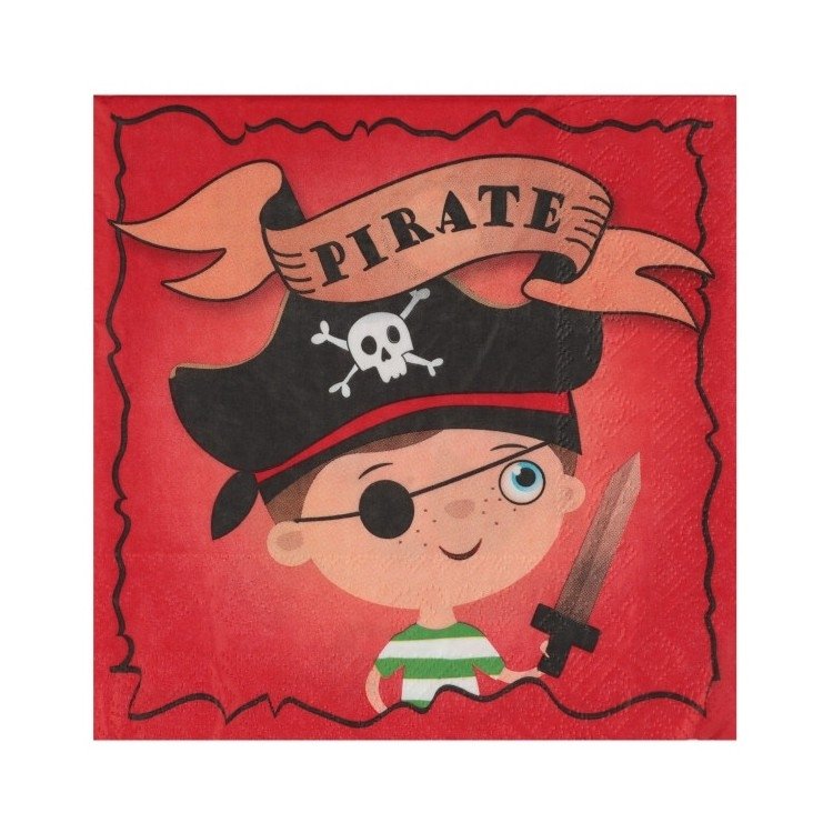 Servetter Pirattema 20-pack – Fyndhörnan
